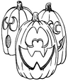 Laminas para colorear de Calabazas para Halloween